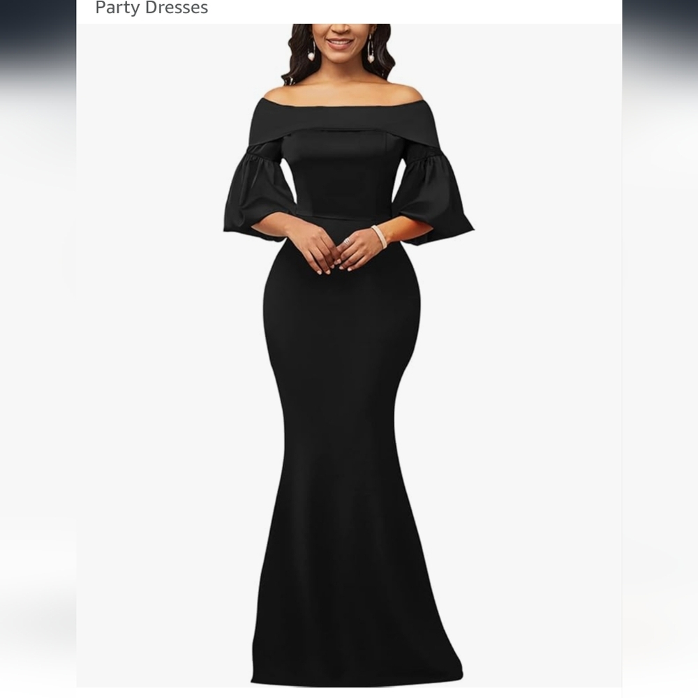 Womens Silk Off Shoulder Maxi Formal Dresses